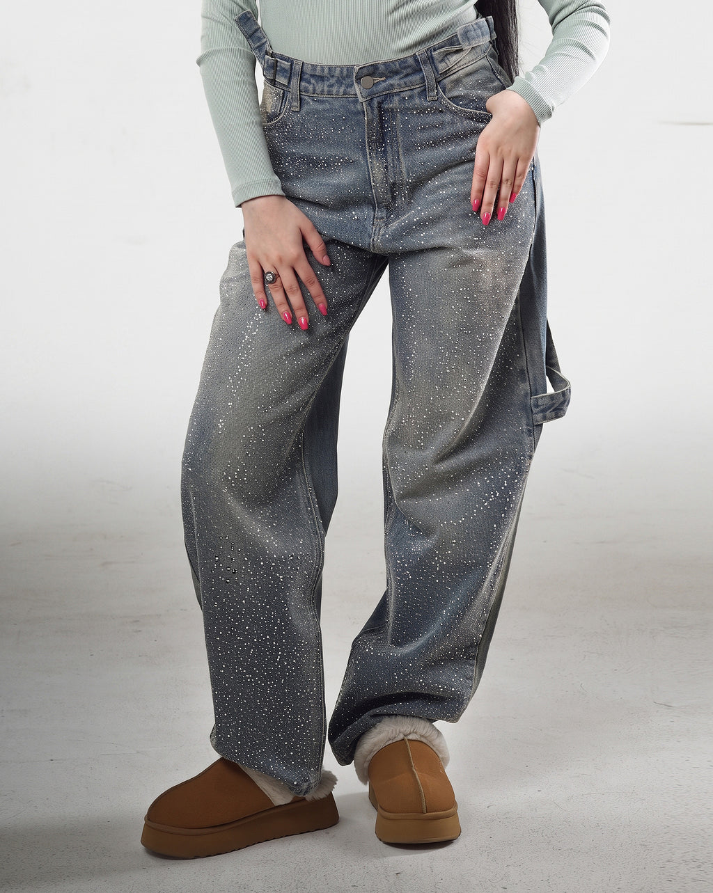 Nova Studded Baggy Jeans