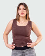 Basic Fitted U Tank Top
