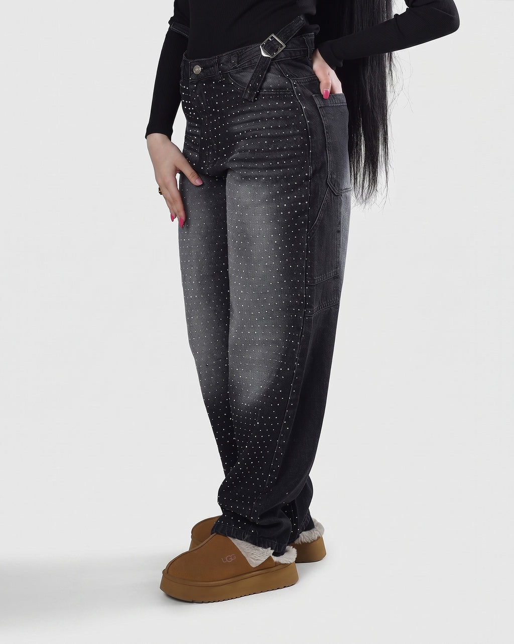 Nova Studded Baggy Jeans