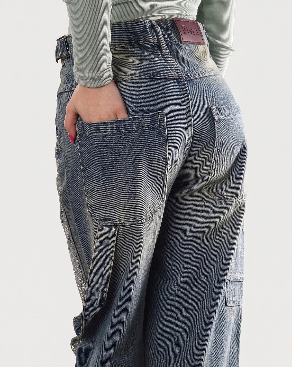 Nova Studded Baggy Jeans