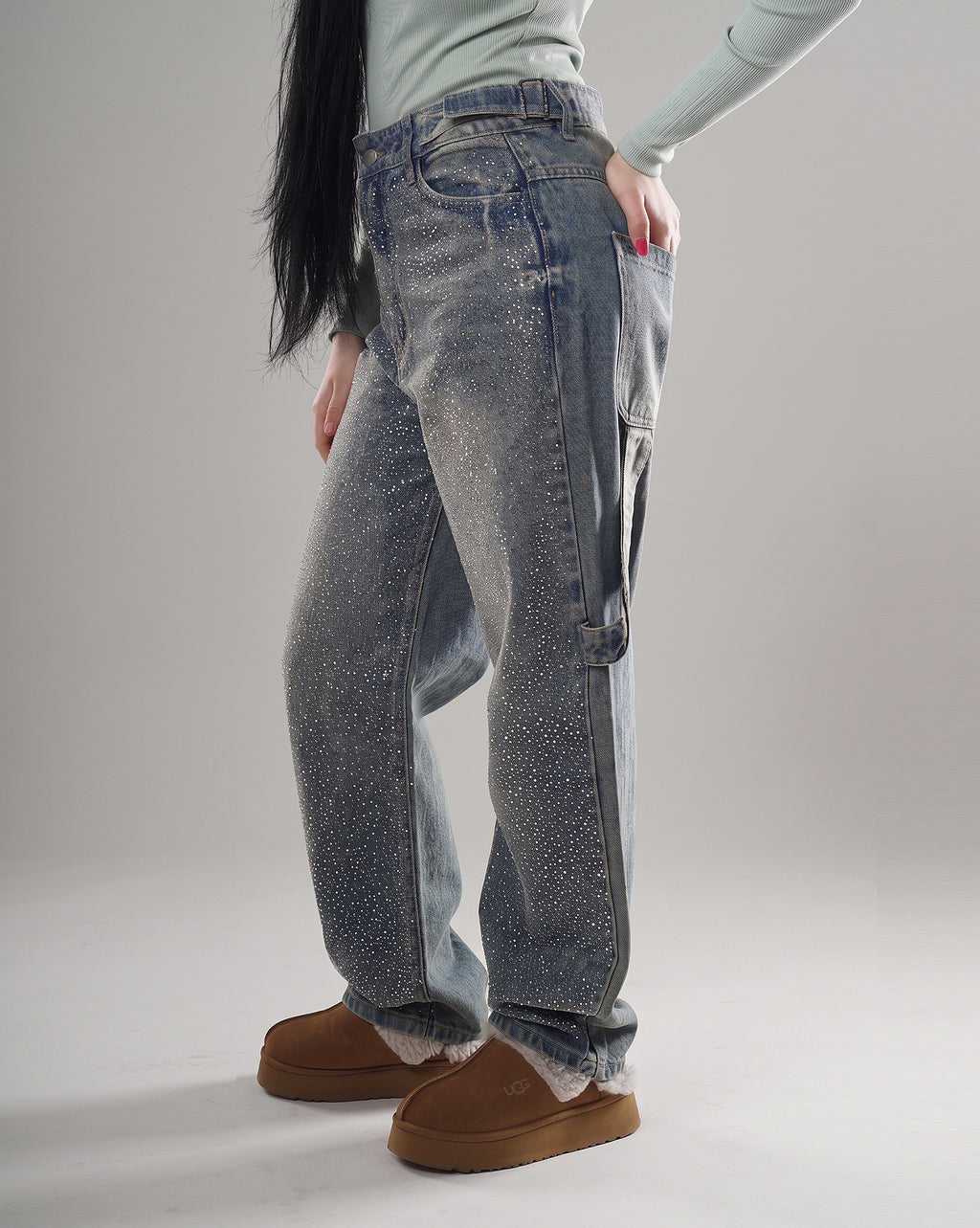 Nova Studded Baggy Jeans