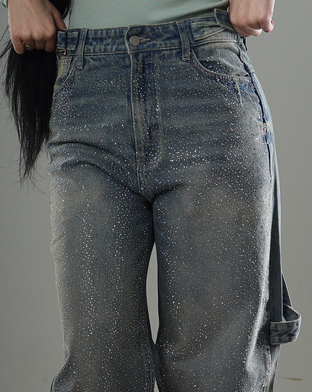 Nova Studded Baggy Jeans