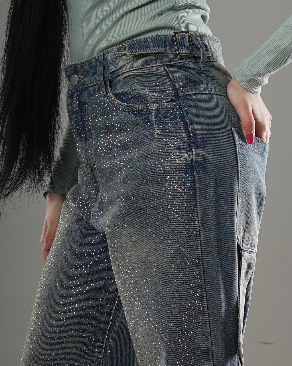 Nova Studded Baggy Jeans