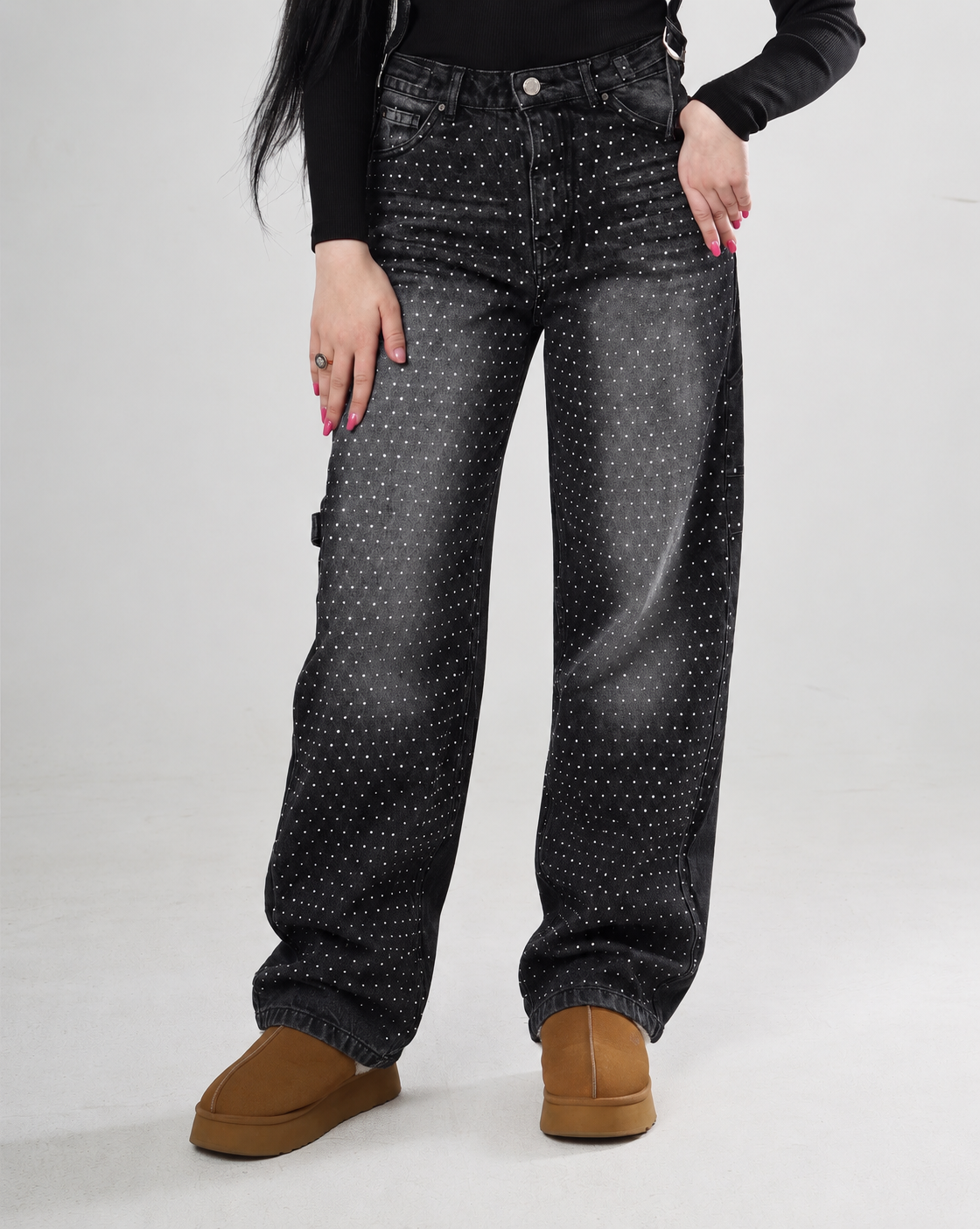 Nova Studded Baggy Jeans
