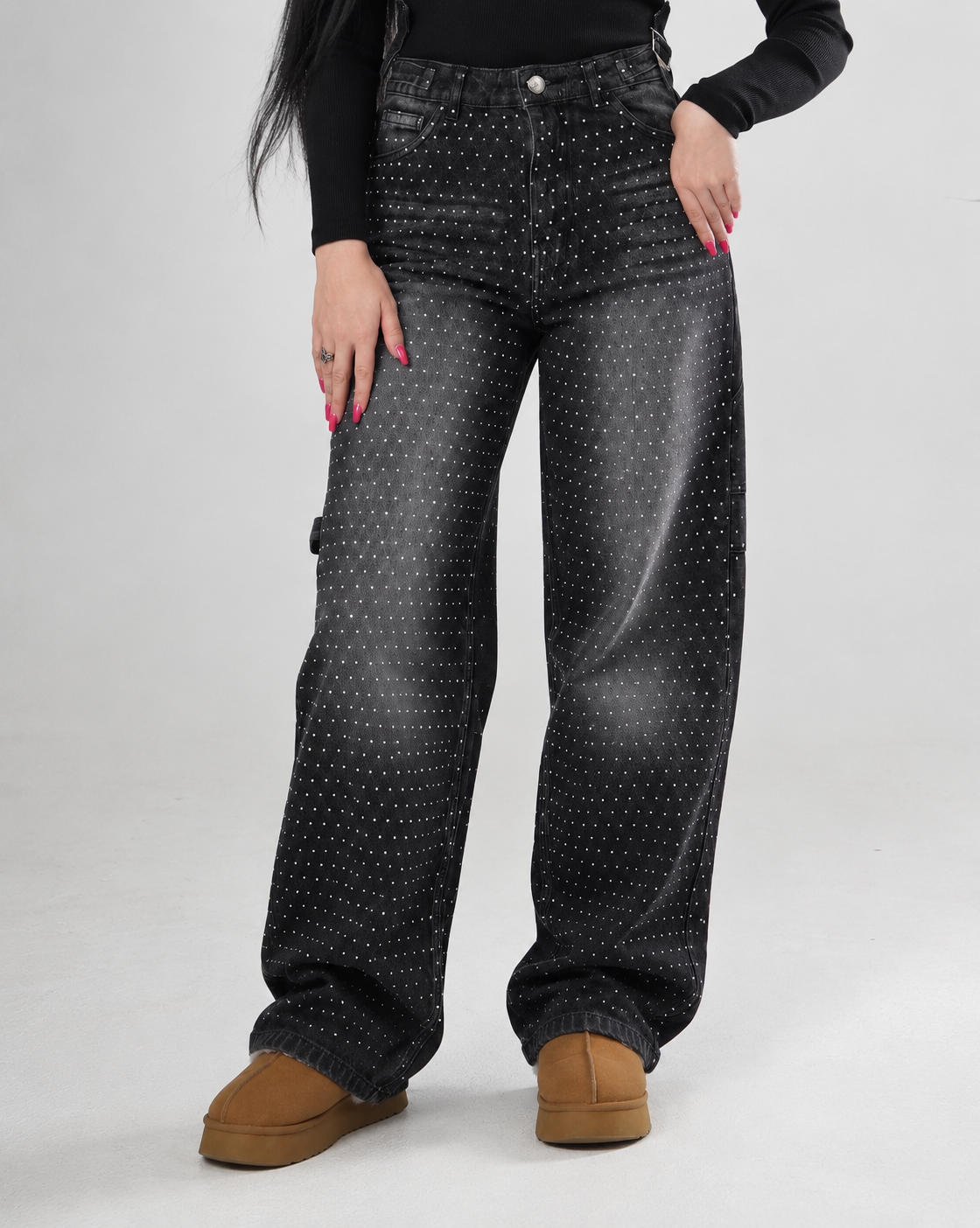 Nova Studded Baggy Jeans