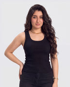 Ribbed U-Neck Tank Top