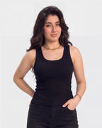 Ribbed U-Neck Tank Top