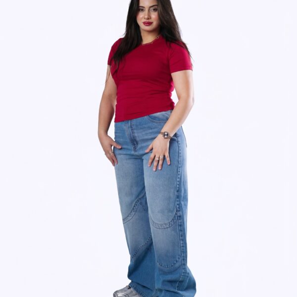 Aria Relaxed Wide Leg Jeans - Vintage Grey Wash
